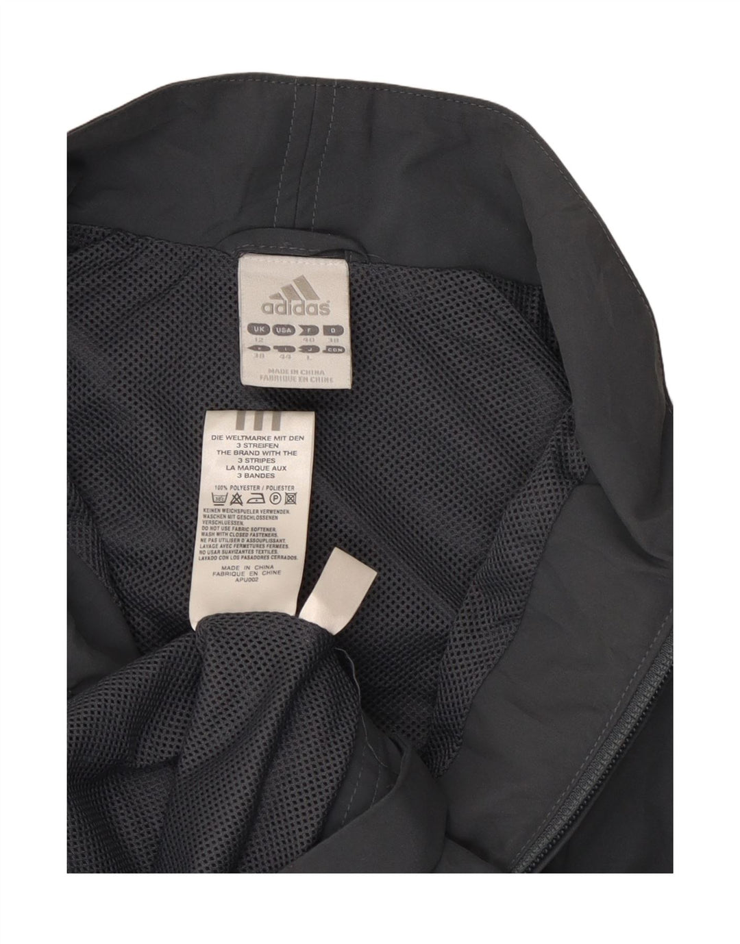 Adidas Veste de survêtement sans manches pour femme UK 12 Gris moyen Polyester