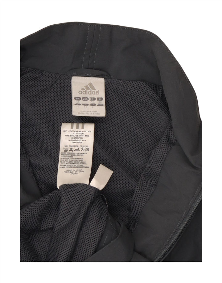 Adidas Veste de survêtement sans manches pour femme UK 12 Gris moyen Polyester