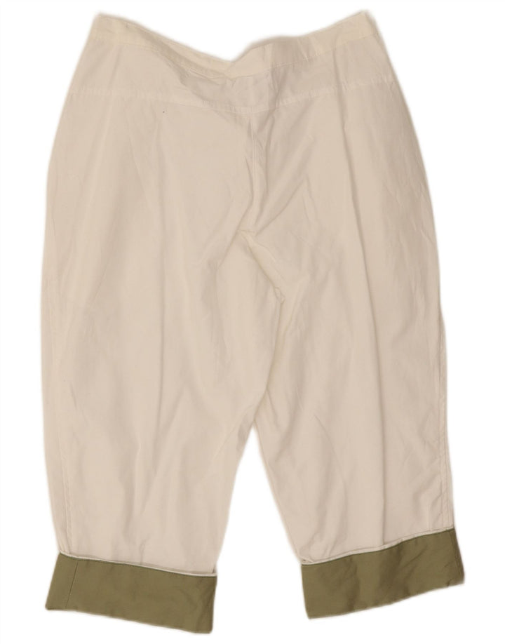 Adidas Bermuda pour femme UK 12 Medium W28 Blanc cassé Colourblock Coton