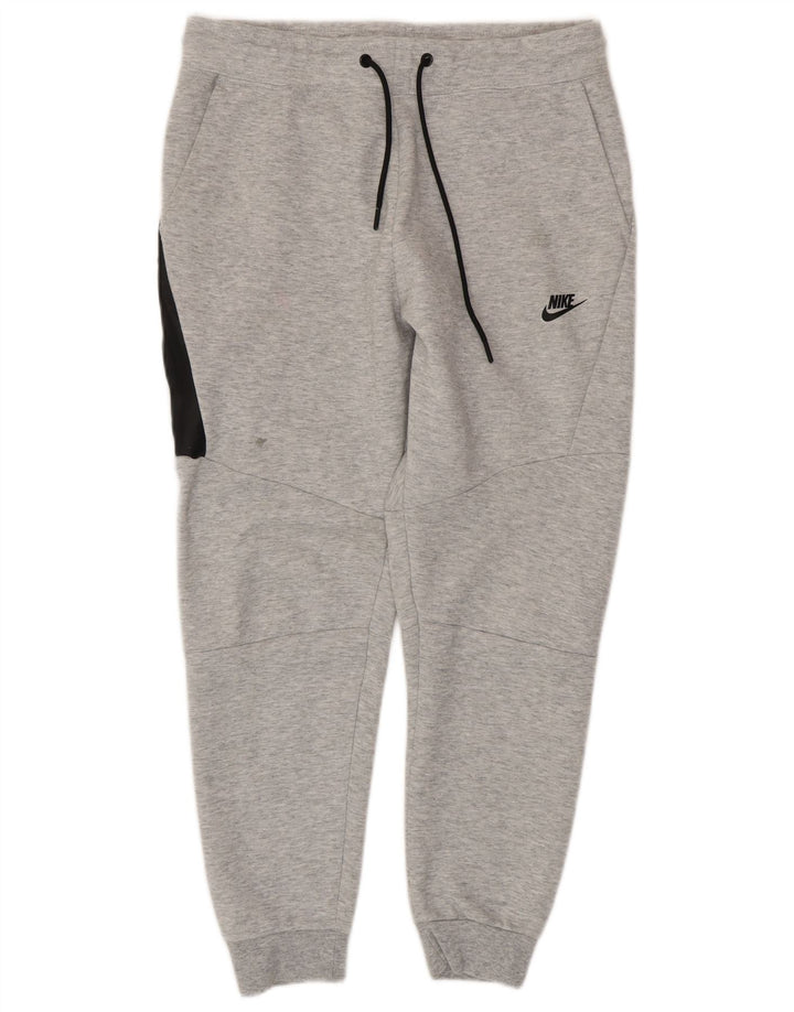 NIKE Pantalon de survêtement pour homme en coton color block gris moyen