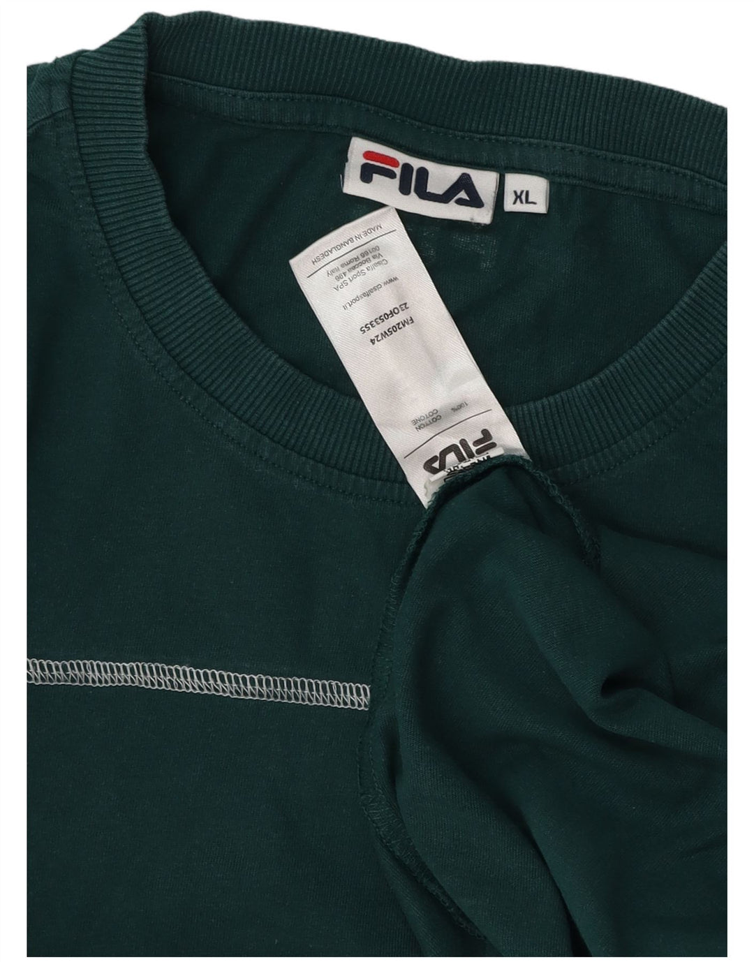 Fila T-Shirt Homme Top XL Vert Coton