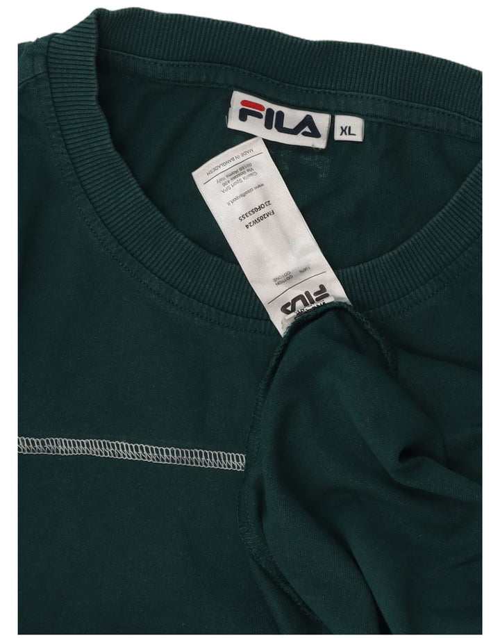 Fila T-Shirt Homme Top XL Vert Coton