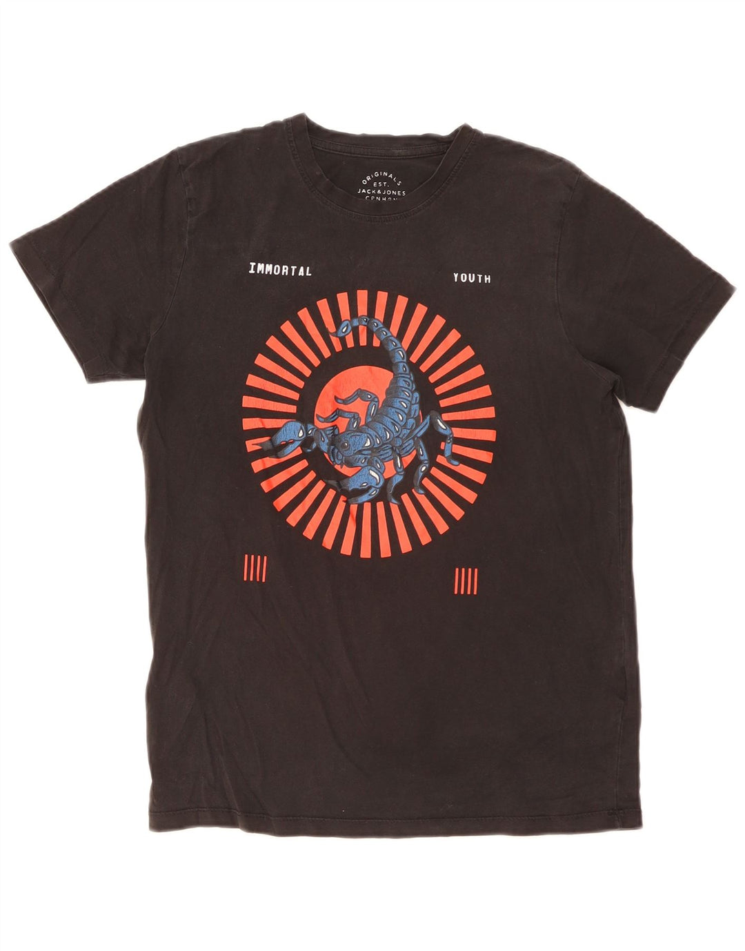 Jack & Jones T-Shirt Graphique Homme Noir Moyen Coton