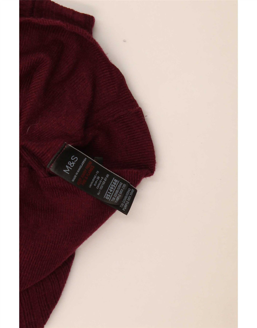 Marks & Spencer Pull col roulé pour femme UK 10 Small Violet