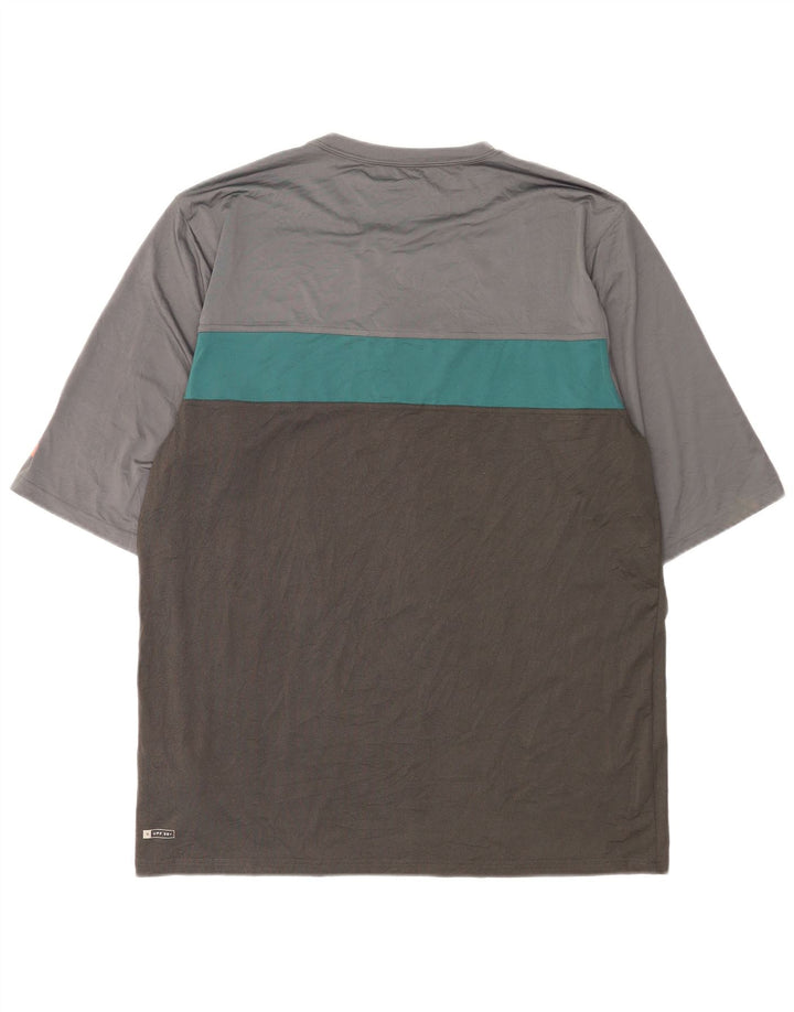 RIP CURL T-Shirt Homme Top 2XL Gris Colorblock Polyester