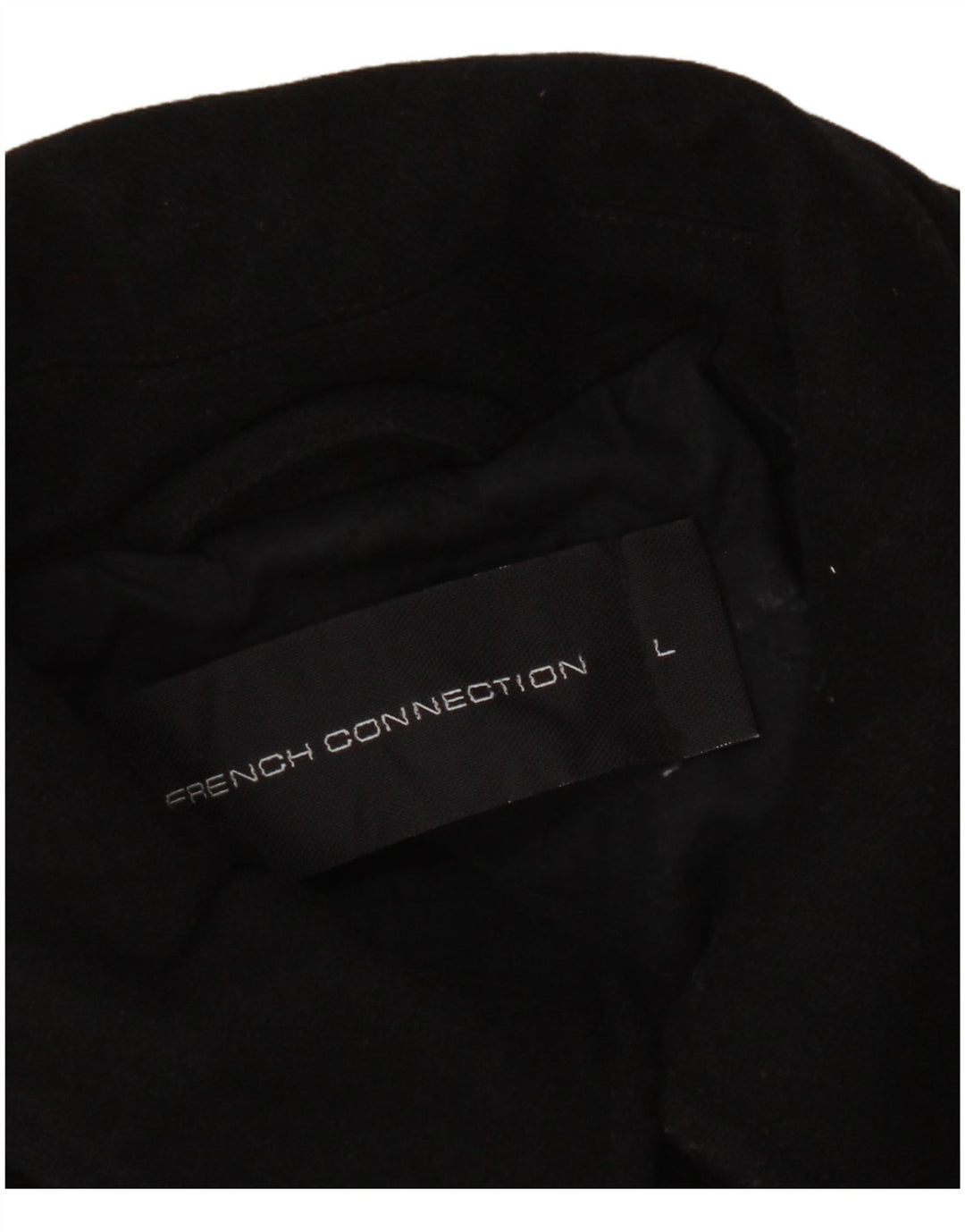 French Connection Caban Homme UK 40 Large Laine Noire