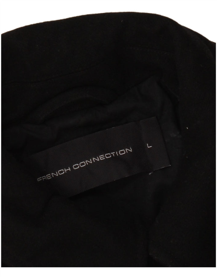French Connection Caban Homme UK 40 Large Laine Noire