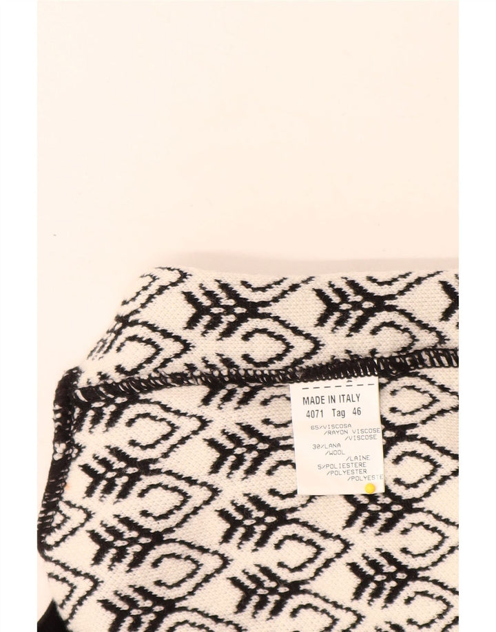 STIZZOLI Femme Cardigan Long Pull IT 46 Grand Blanc Géométrique