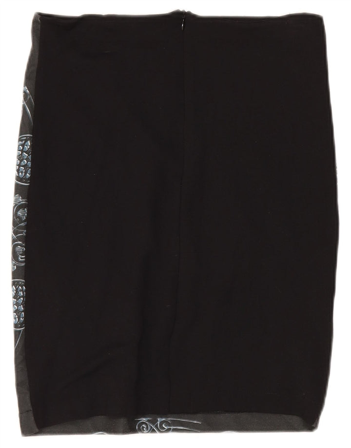 Desigual Jupe Crayon Femme Medium W30 Bleu Marine Paisley