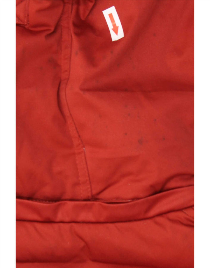Zara Veste matelassée à capuche pour homme UK 40 Rouge moyen Polyester