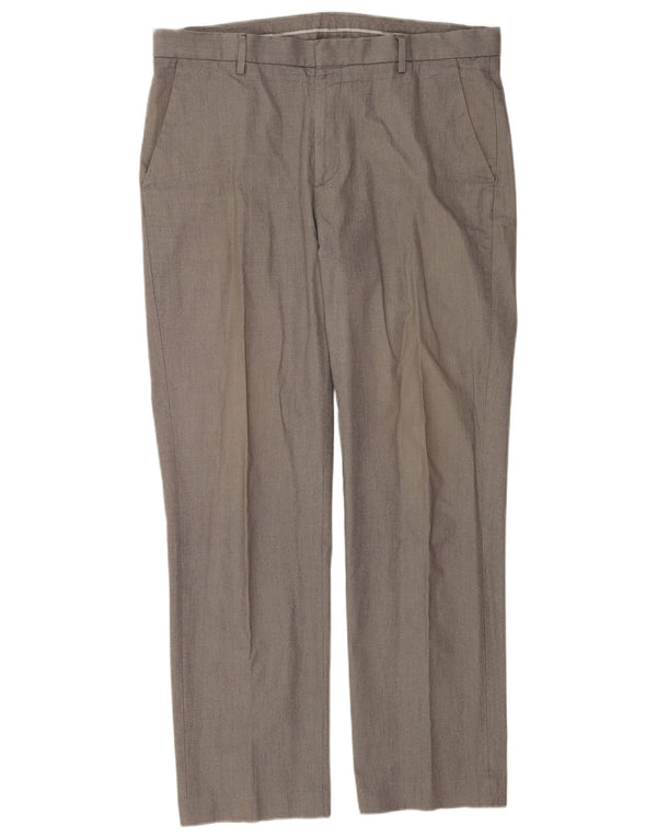 Calvin Klein Pantalon Chino Slim Fit Homme W36 L32 Gris Coton