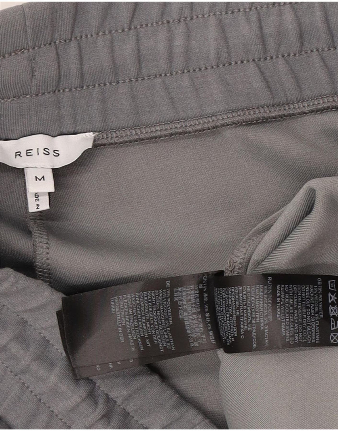 Reiss Pantalon De Survêtement Joggers Gris Moyen Polyester Homme