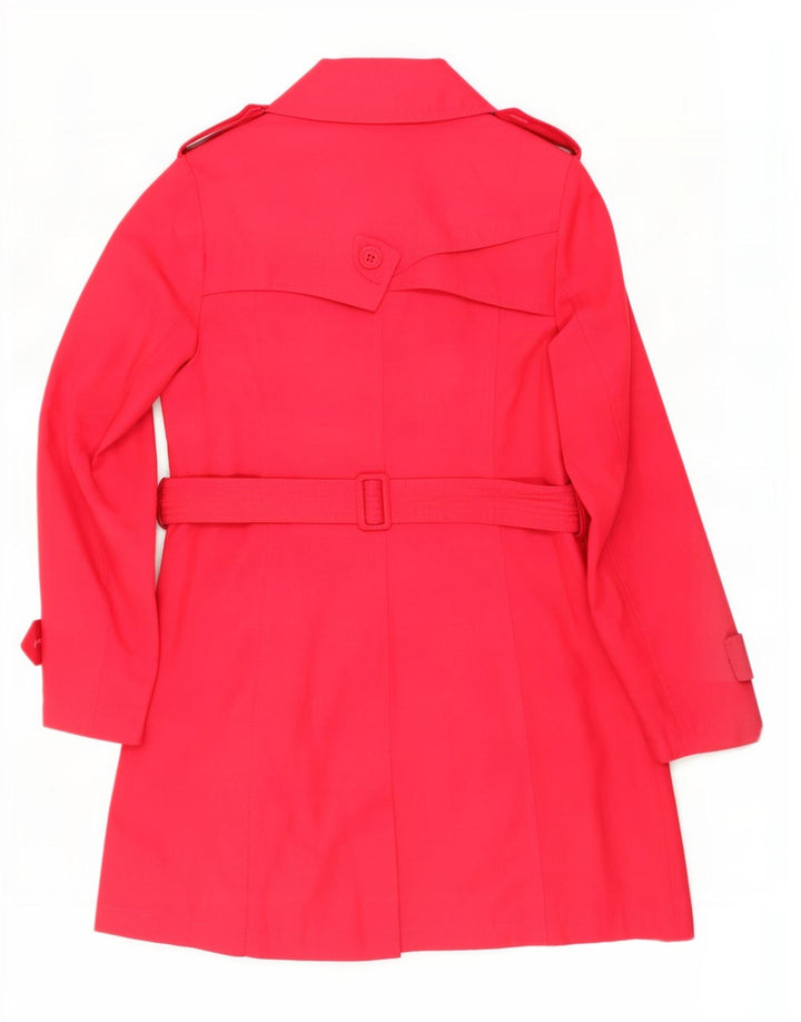 Dkny Trench Coat Femme UK 14 Coton Rose Moyen