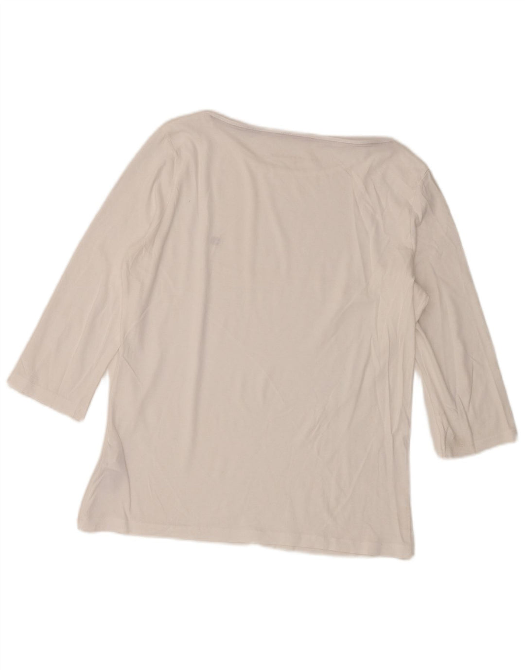 Tommy Hilfiger Haut à manches 3/4 pour femme UK 14 en coton blanc moyen