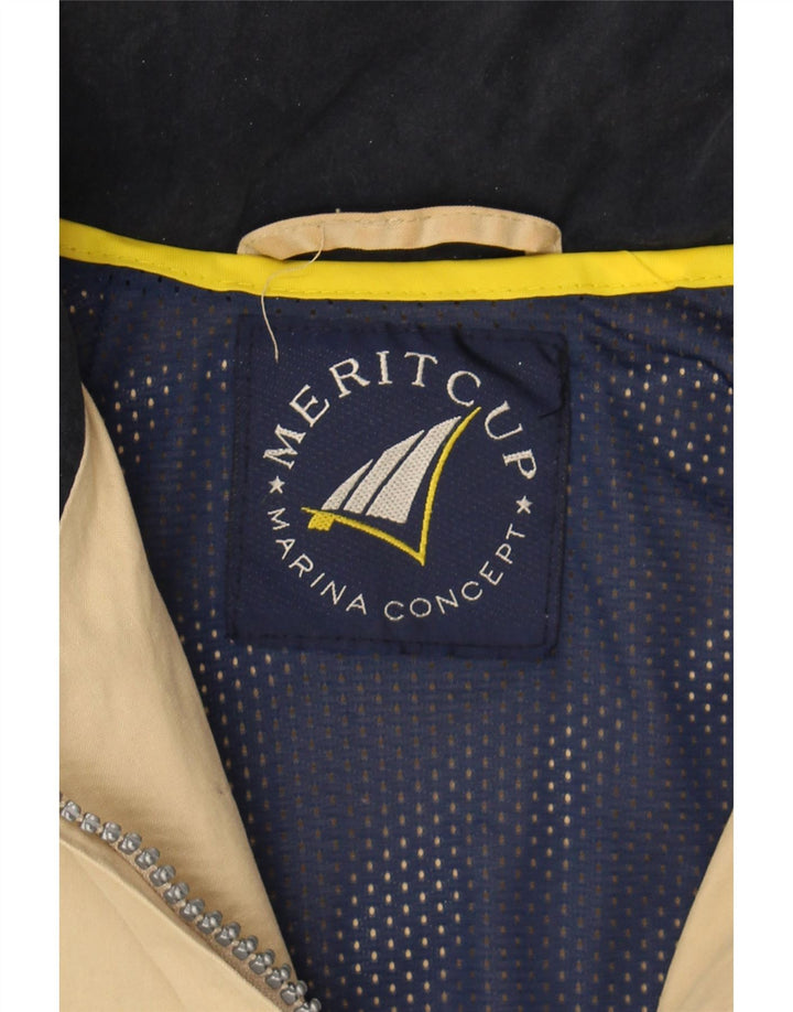 MERIT CUP Mens Rain Jacket UK 40 Large Beige Cotton Vintage Merit Cup and Second-Hand Merit Cup from Messina Hembry 