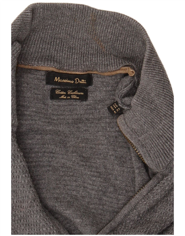 Massimo Dutti Cardigan zippé pour homme XL Gris