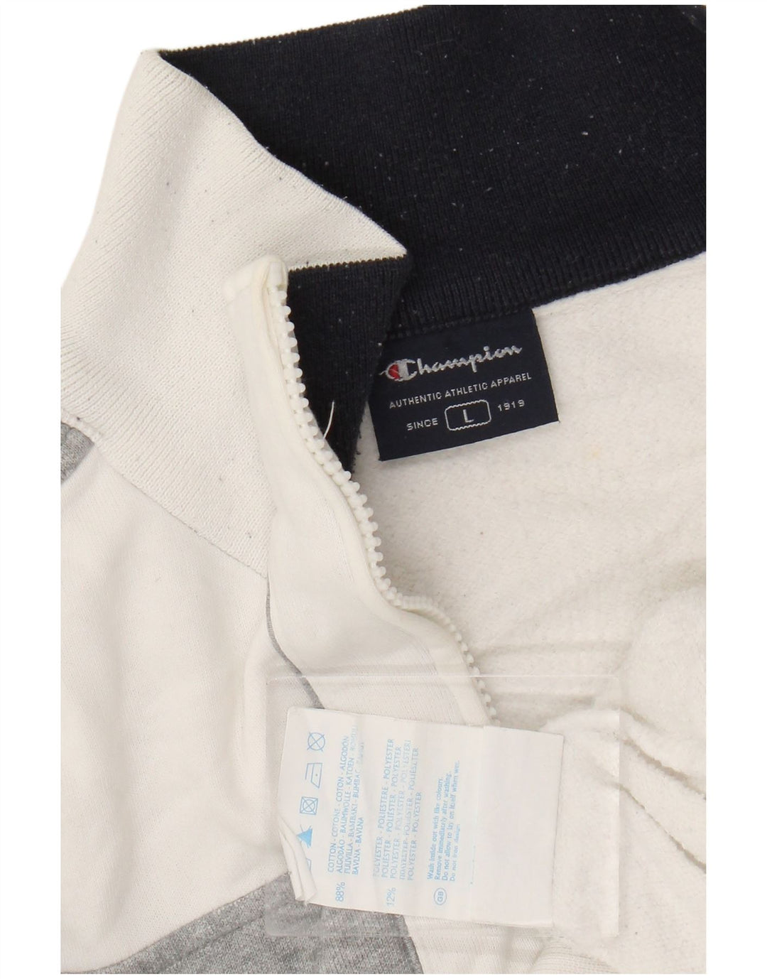 CHAMPION Veste de Survêtement Homme Grand Blanc Colorblock Coton