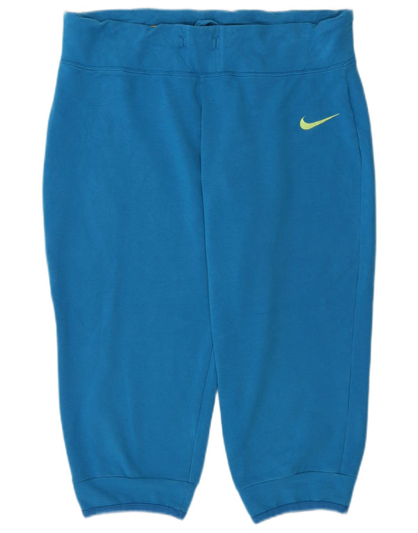 Nike Pantalon de survêtement Capri Dri Fit pour femme US 12/14 Large Bleu