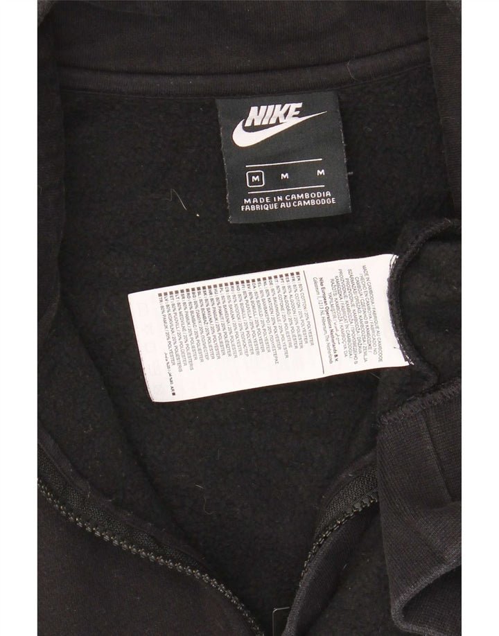 Nike Sweat-shirt à col zippé pour homme en coton noir moyen
