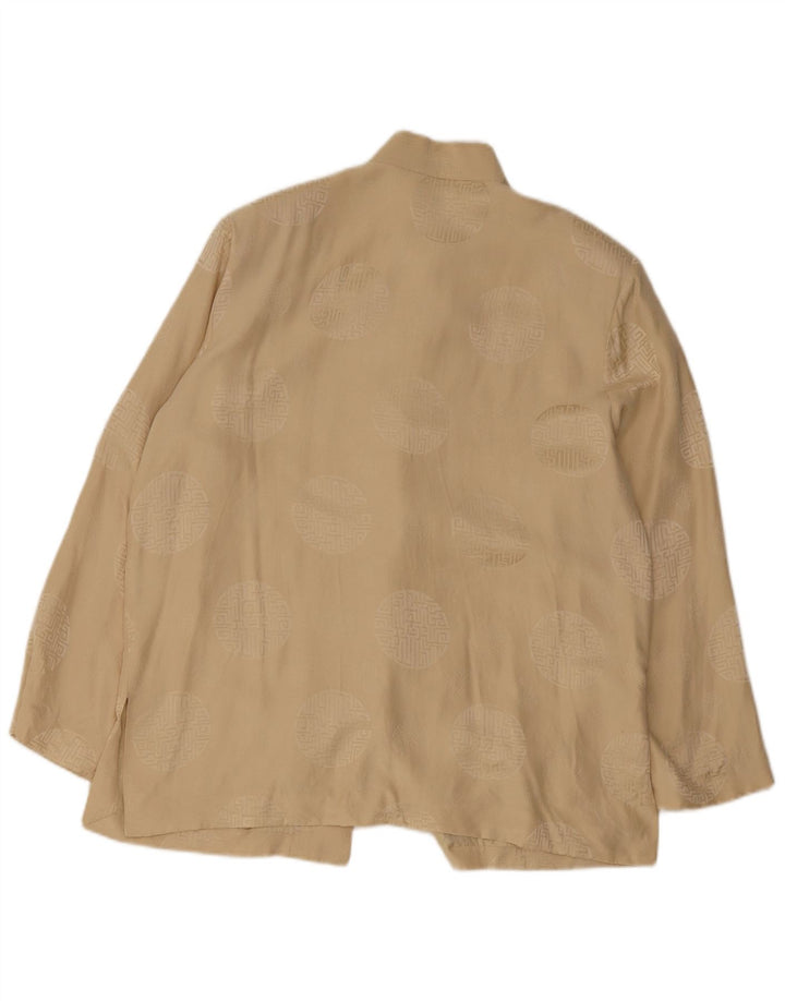 Balloon Femme Motif Abstrait Chemise Chemisier IT 42 Soie Beige Moyen