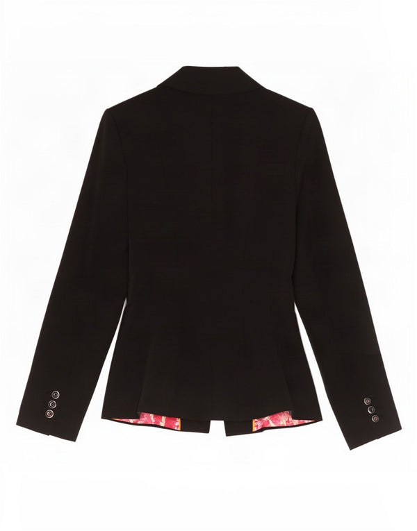 Ted Baker Veste blazer à 2 boutons pour femme Taille 1 XS Noir Polyester
