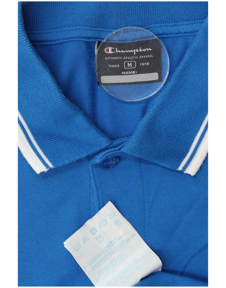 Champion Polo Graphique Homme Bleu Moyen Coton