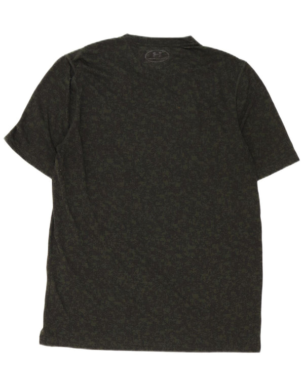 Under Armour Heat Gear T-Shirt Haut Large Vert Moucheté Homme