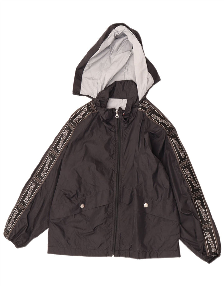 Invicta Veste de pluie à capuche graphique pour garçon 7-8 ans Noir Polyamide