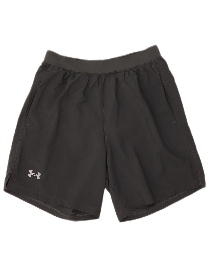 Under Armour Short de sport pour femme UK 12 Gris moyen Polyester