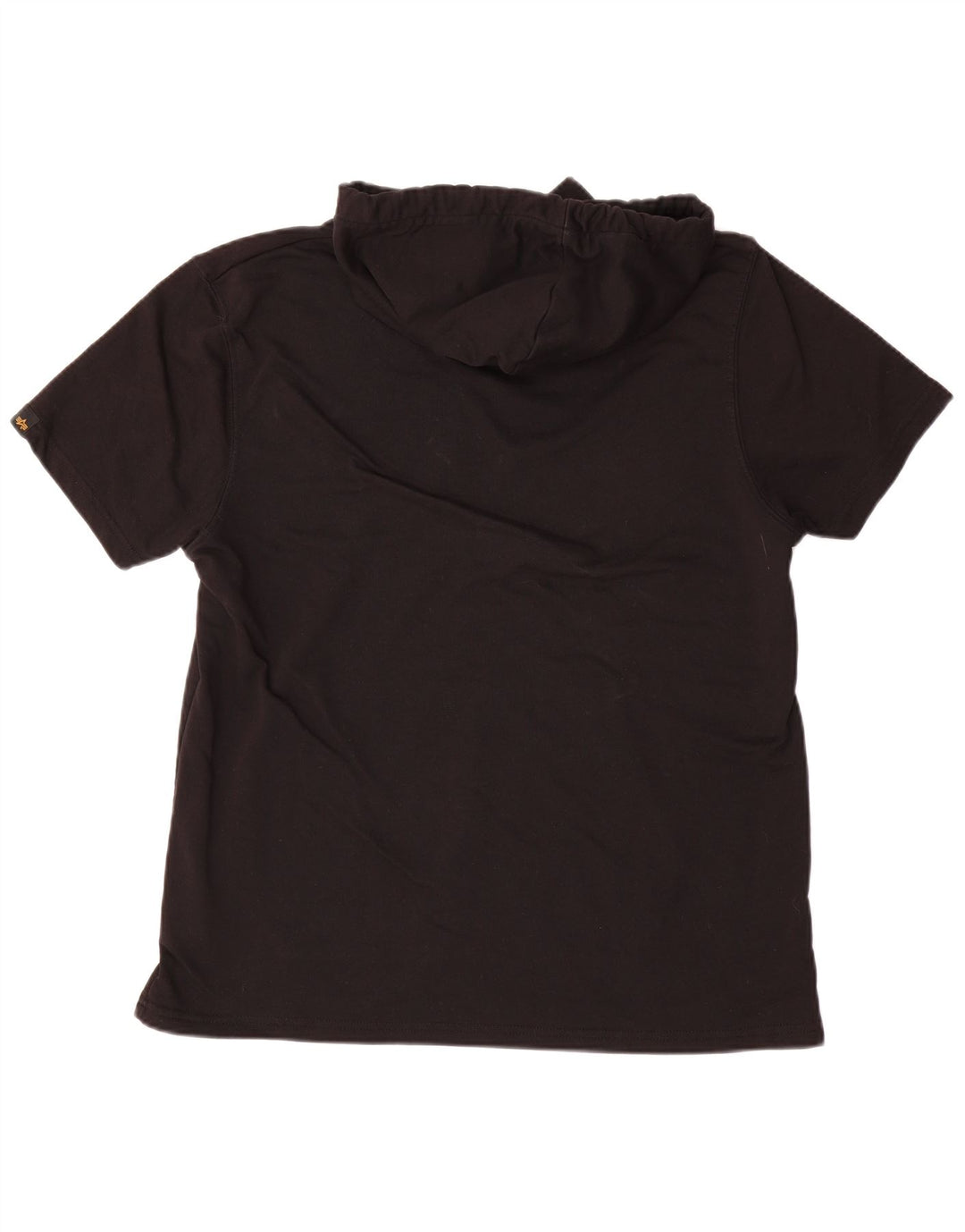 ALPHA INDUSTRIES Pull à capuche graphique à manches courtes pour homme XL en coton noir