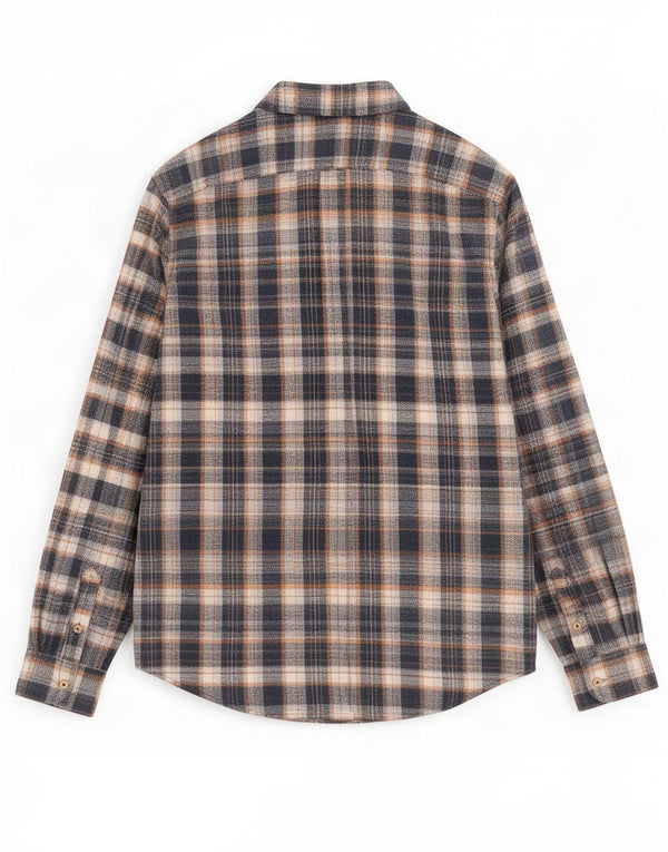Ben Sherman Chemise en flanelle pour homme à carreaux bleus
