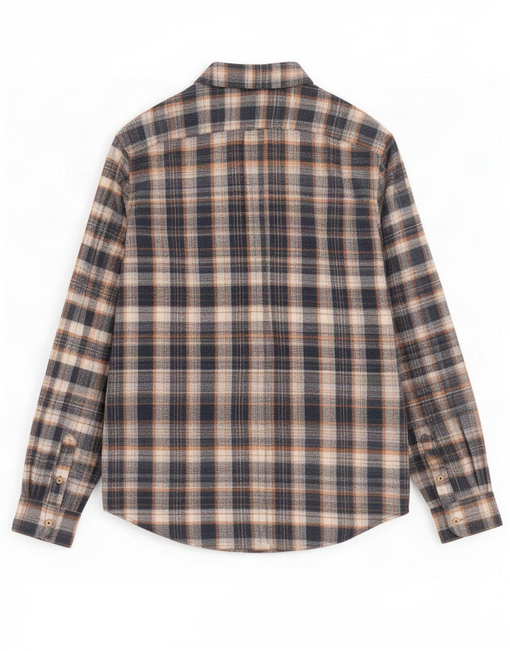 Ben Sherman Chemise en flanelle pour homme à carreaux bleus