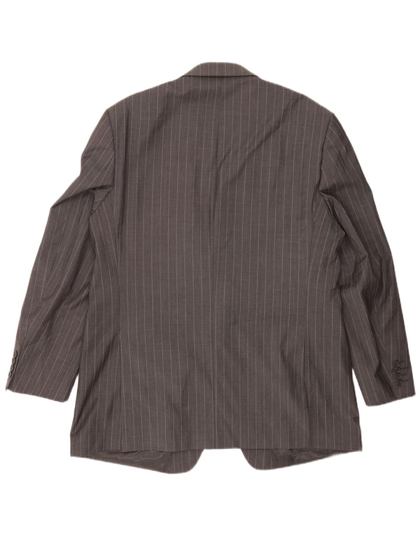 Marks & Spencer Veste blazer à 2 boutons pour homme UK 46 XL en laine à fines rayures gris