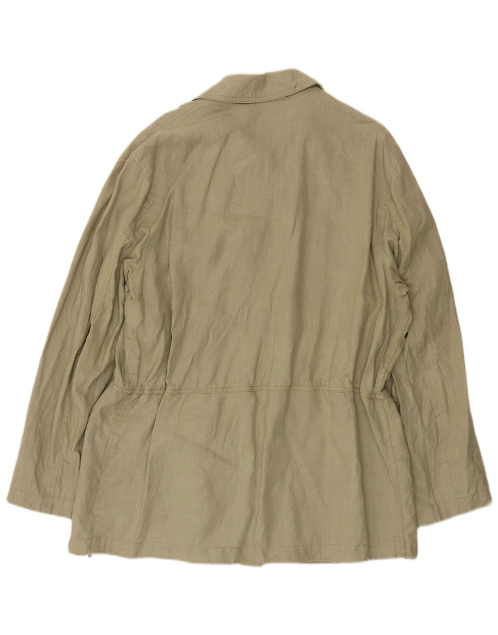 Adhoc Veste utilitaire pour hommes UK 38 Medium Khaki Linen Army