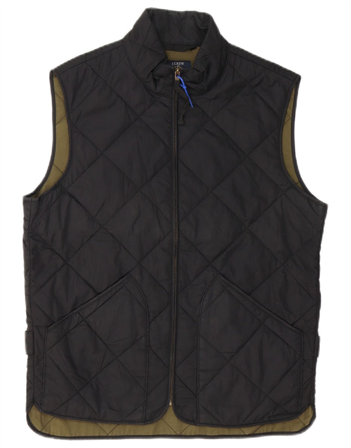J. CREW Gilet matelassé pour homme UK 36 Small Noir Polyester