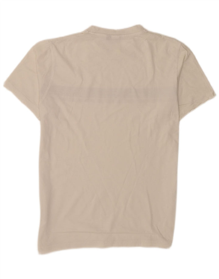 Sergio Tacchini T-Shirt Homme Blanc Moyen Coton Colorblock