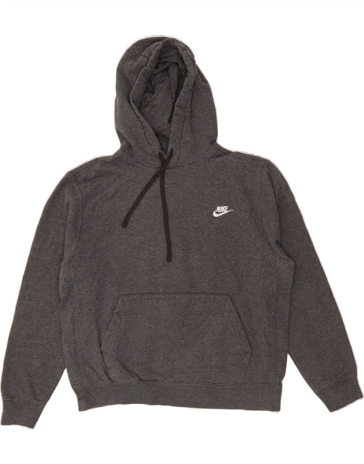 NIKE Womens Hoodie Jumper UK 14 Medium Grey Cotton Vintage Nike and Second-Hand Nike from Messina Hembry 