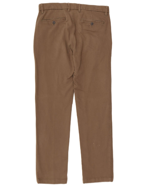 Marks & Spencer Pantalon Chino Droit Homme W32 L31 Marron Coton