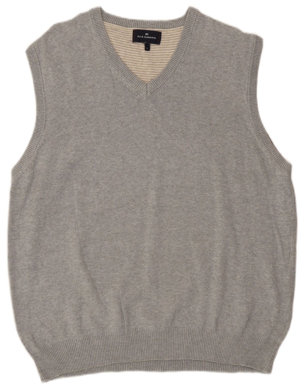 Marks & Spencer Débardeur à col en V Blue Harbor pour hommes, grand gris