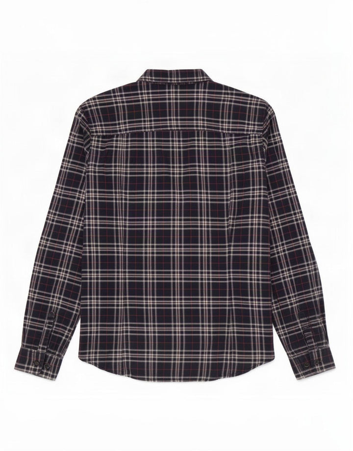 Massimo Dutti Chemise Femme EU 34 XS Bleu Marine à Carreaux
