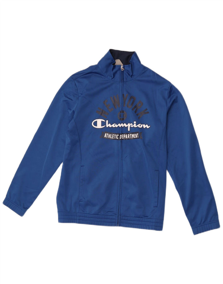 CHAMPION Veste de Survêtement Graphique Garçon 11-12 Ans Grand Bleu