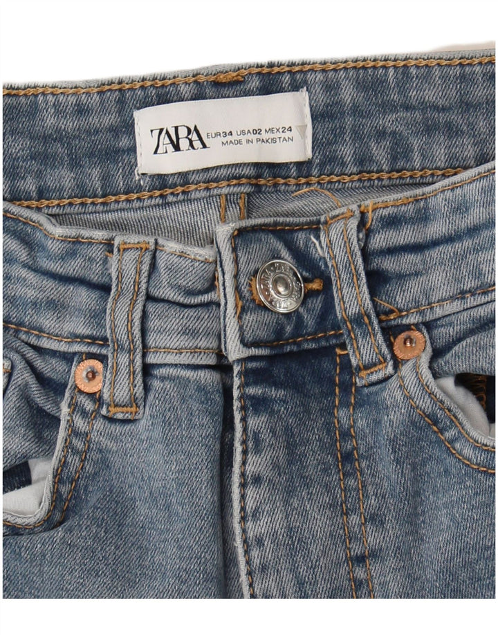 Zara Jean évasé pour femme EU 34 2XS W24 L25 Bleu