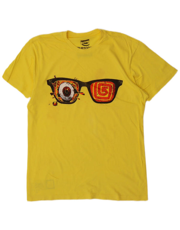 Burton Haut T-Shirt Graphique Homme Petit Jaune Coton