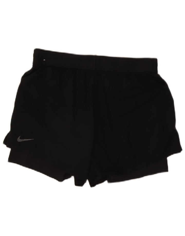 Nike Short de sport Dri Fit pour femme UK 14 en nylon noir moyen