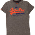 SUPERDRY Mens Graphic T-Shirt Top Small Grey Cotton