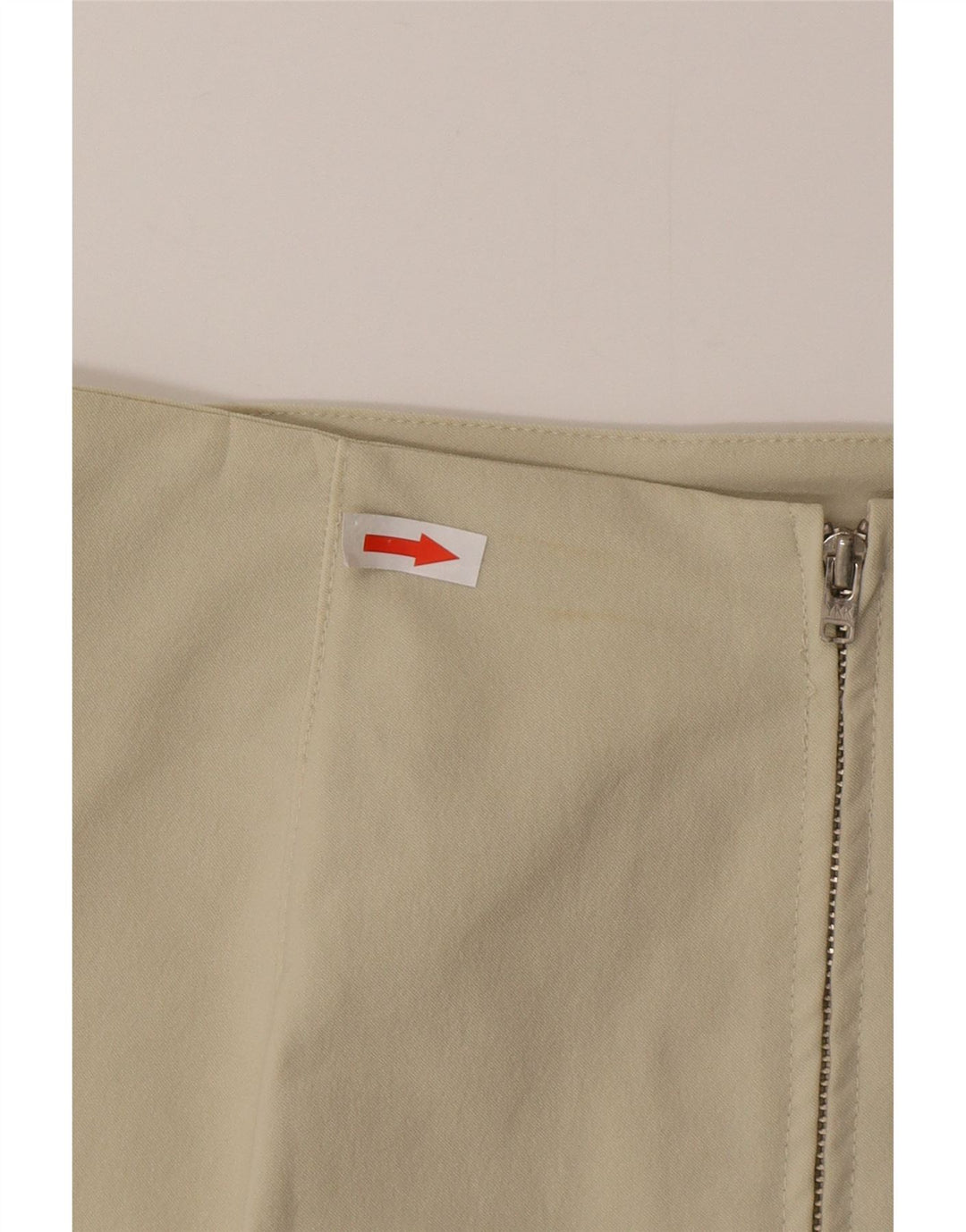 vintage Femme Mini Jupe Grande W30 Beige Polyamide