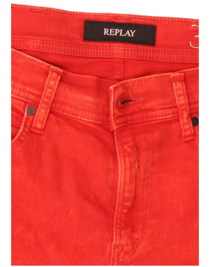 REPLAY Jean Skinny Homme W30 L32 Rouge Coton