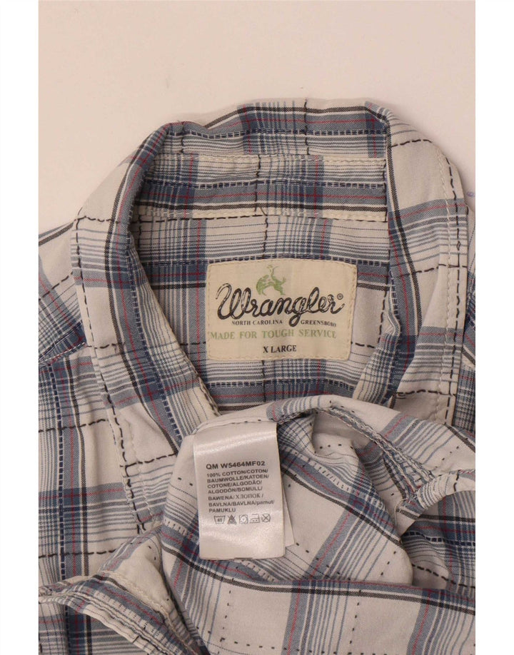 Wrangler Chemise Homme XL Bleu Marine Carreaux Coton