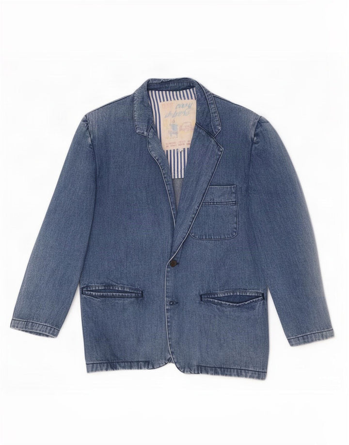 Carrera Veste blazer en jean à 2 boutons pour homme UK 38 Bleu moyen Coton
