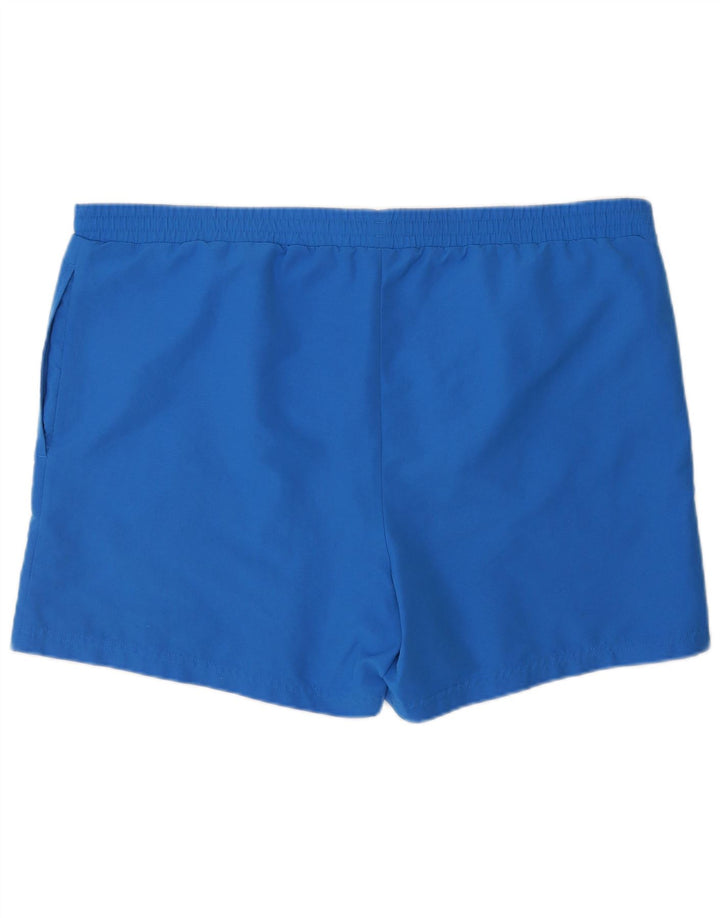 Adidas Short de bain graphique pour hommes, grand bleu, polyester color block